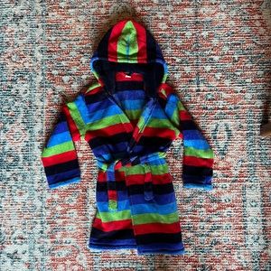 Gap multi colored fleece bathrobe for kids. Size 6.